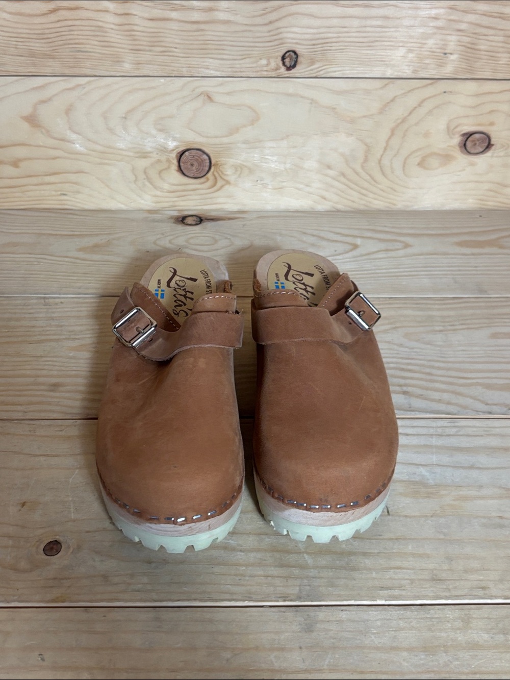 Lotta Stockholm brown leather clogs size 37 - Picture 4 of 9